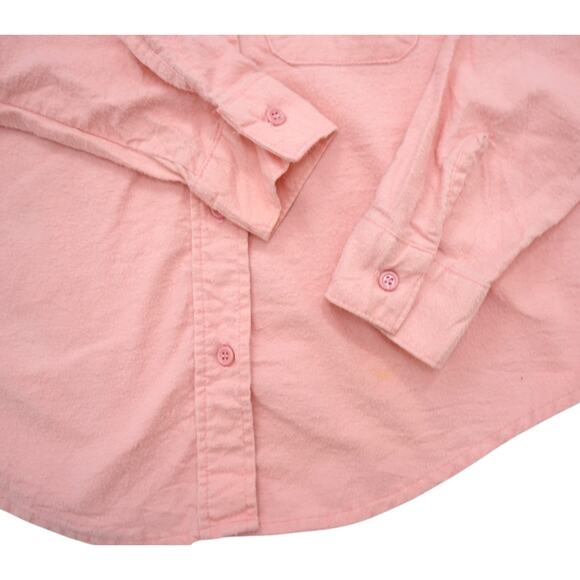 Vintage 90s Five Brother Pink Flannel Work Shirt Mens Small - Picture 4 of 8
